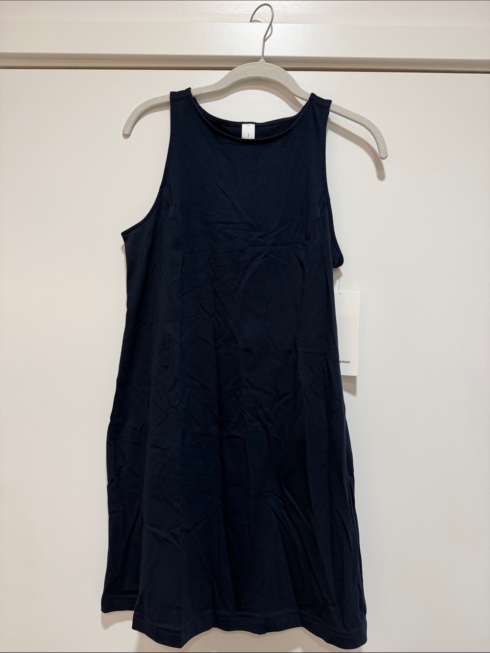 lululemon athletica Organic Cotton Cinched-Waist Navy Dress